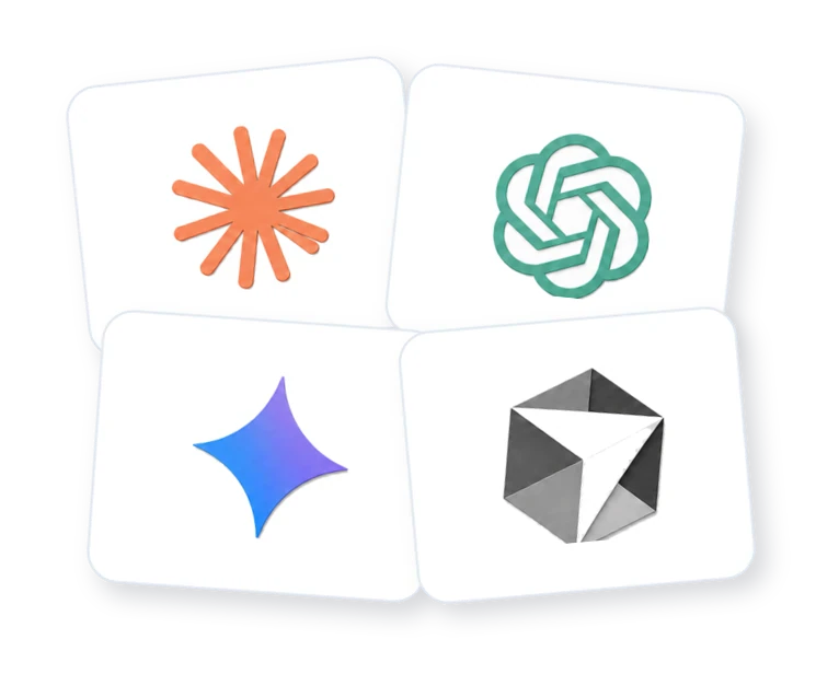Claude, ChatGPT, Gemini, and custom AI agent providers