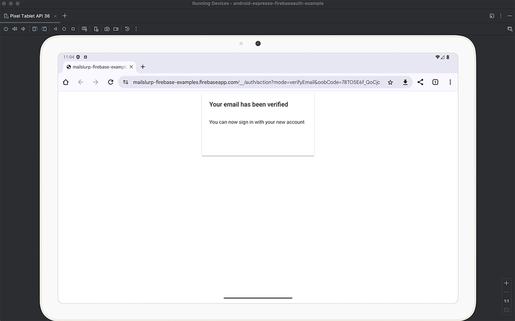 test user sign up