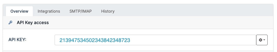 MailSlurp API key