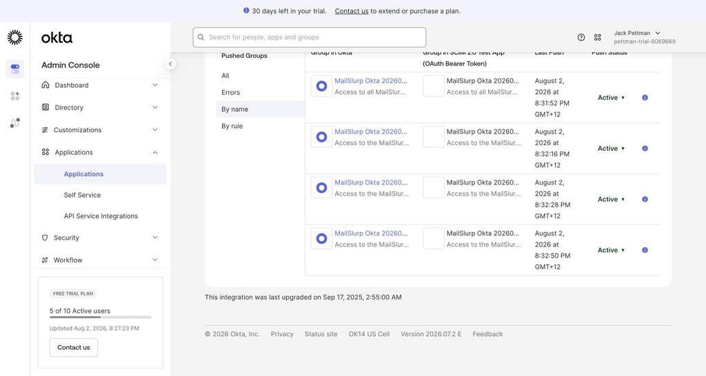 Okta OIDC and SCIM setup for MailSlurp environments article preview