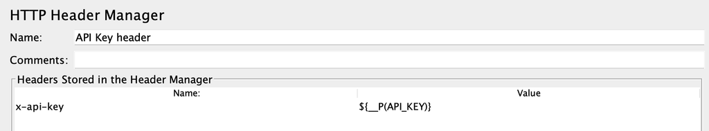 MailSlurp API key header configured in JMeter