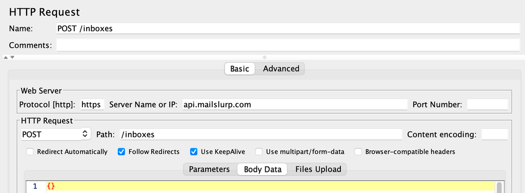 read email jmeter