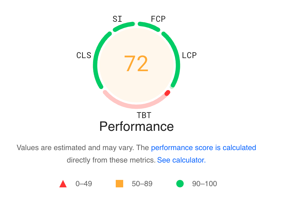 How to reduce TBT in Google page speed insights article preview
