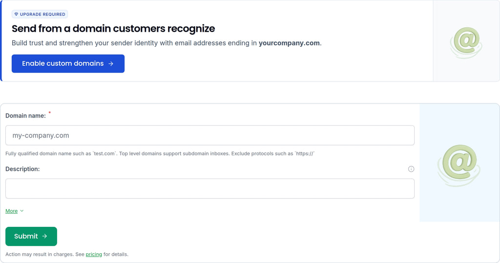 create custom domain