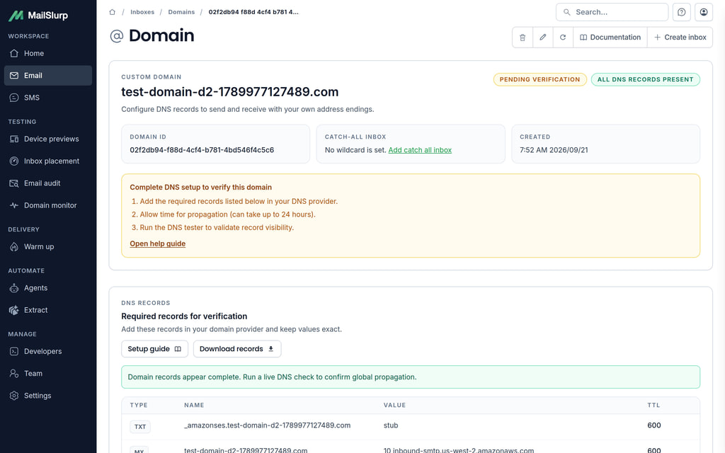 create custom domain