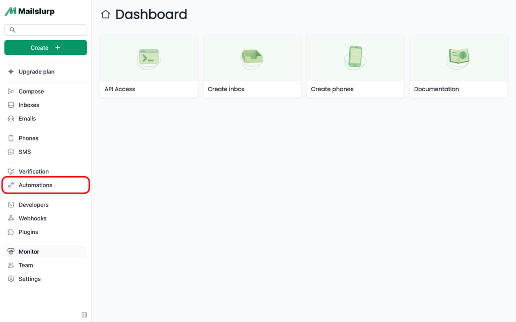 Find forwarders in dashboard: Or access via the inbox page