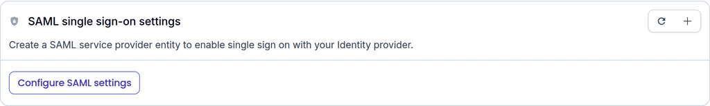 Open saml settings