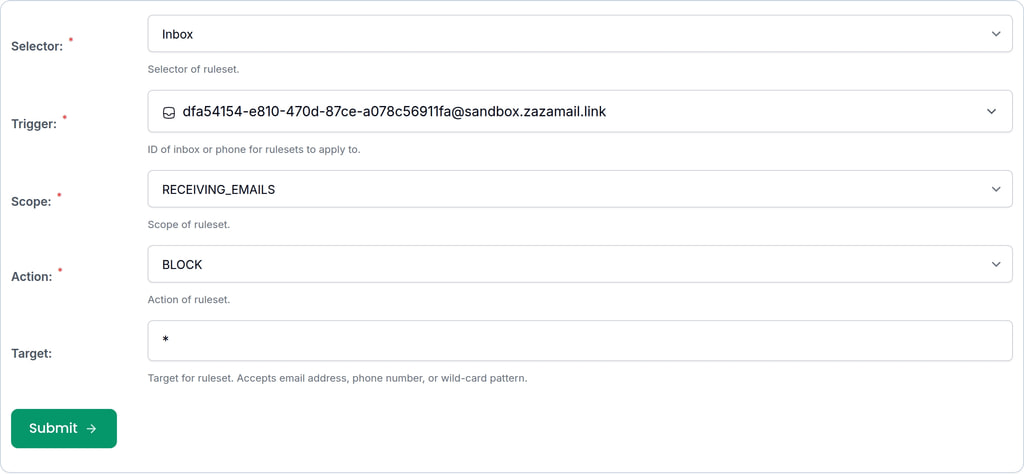 create inbox rules
