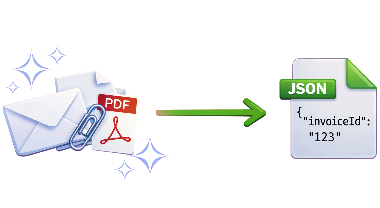 AI extraction output from email and attachments