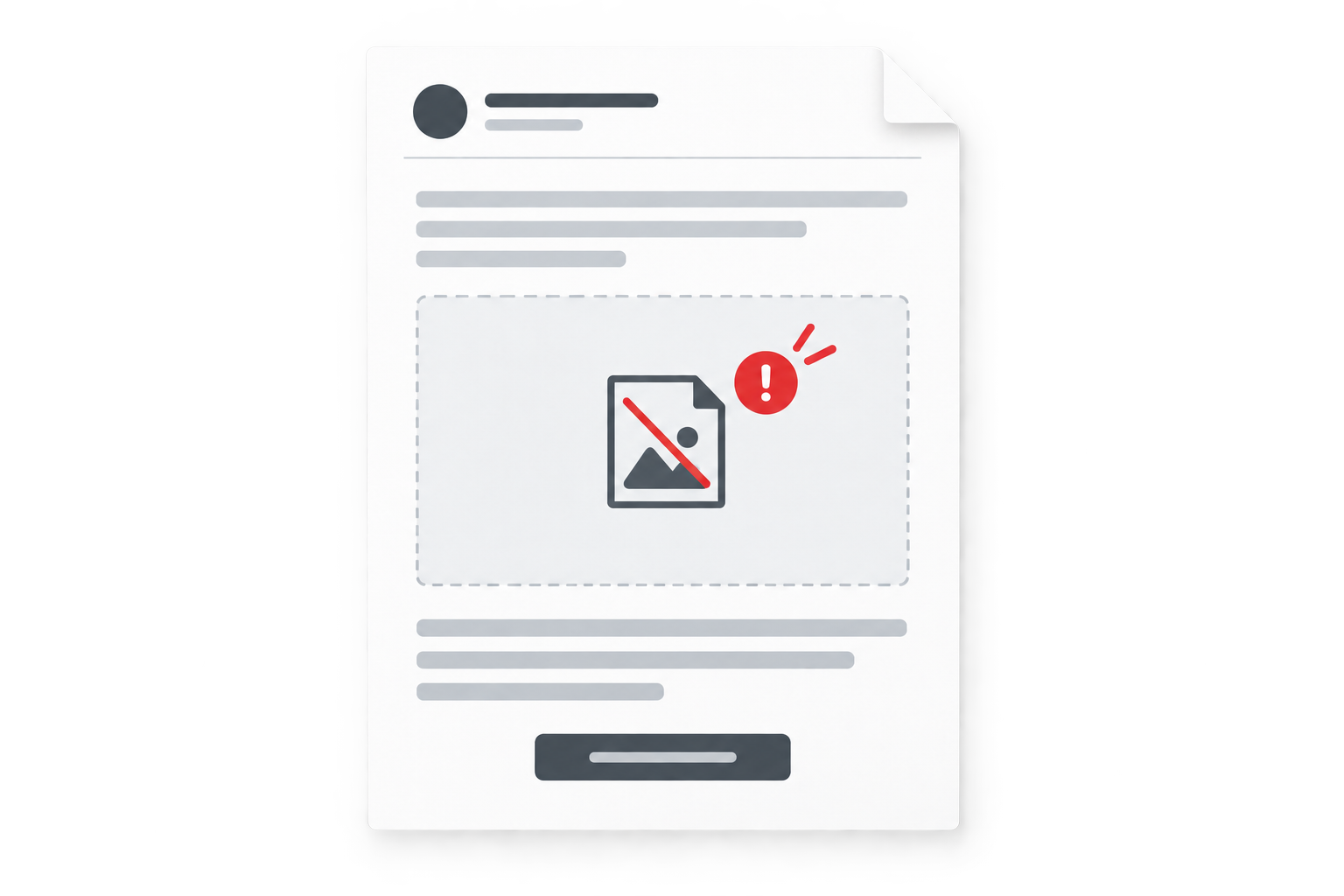 Broken links and missing images detected in a delivered Mailchimp email