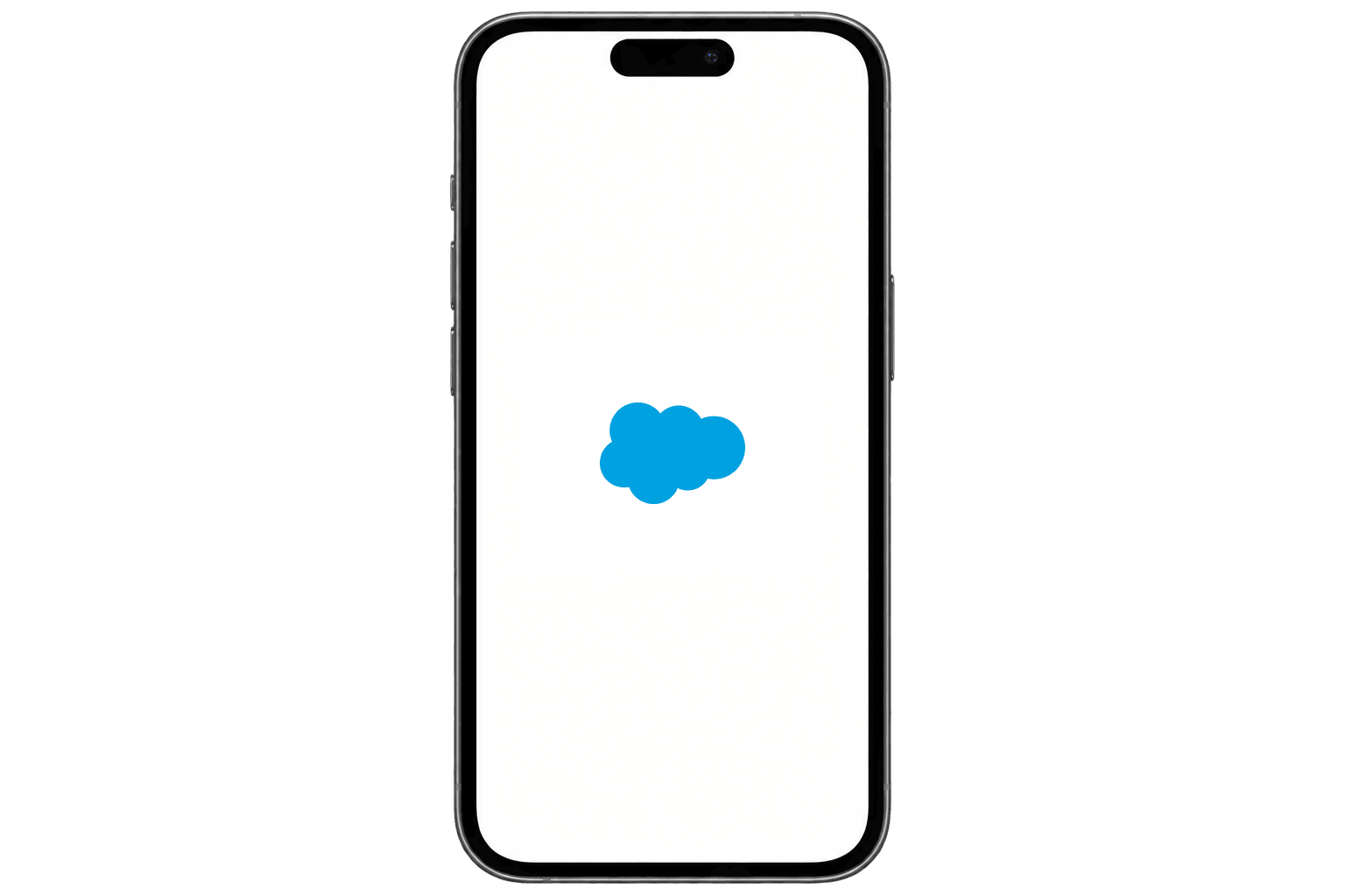 Salesforce logo displayed on an iPhone
