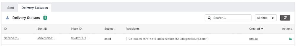 SMTP mail delivery statuses